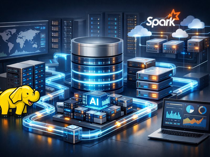 Big data architecture with distributed computing and large-scale analytics