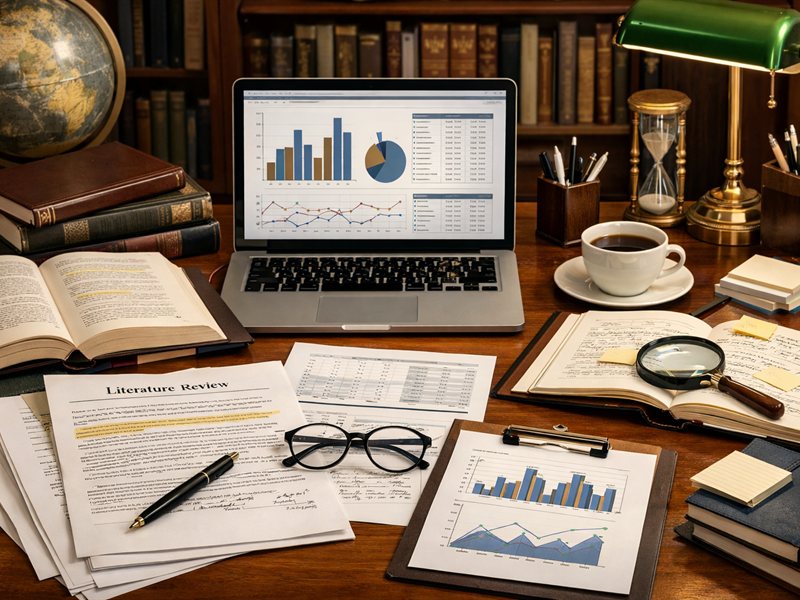 Academic research support with scholarly analysis and structured documentation